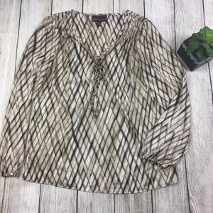 Dana Buchman career long sleeve blouse Sz Small